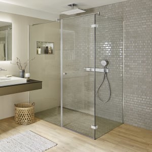 Sprinz Fortuna Tür mit Festteil und Seitenwand 90 x 75 x 200 cm Türanschlag rechts