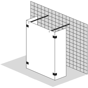 Sprinz Inloop Walk-In freistehende Scheibe mit 2 Seitenteilen, Breite bis 90 cm