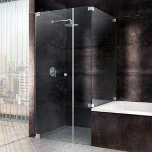 Sprinz Omega Pendeltür mit Festteil und kurzer Seitenwand bis 90 x 90 x 200 cm