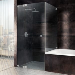 Sprinz Omega Pendeltür mit Festteil und kurzer Seitenwand bis 120 x 90 x 200 cm