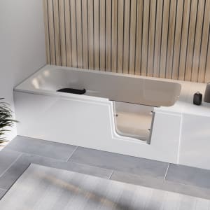 Steinkamp easy entry Badewanne 180 x 80 cm mit Glastür rechts und Acrylverkleidung für Nische