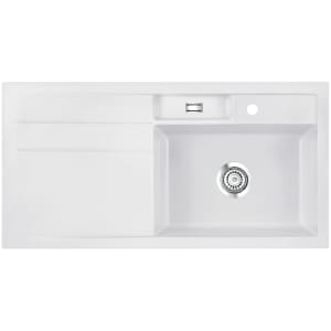 Systemceram Keradomo Bela 100 Einbauspüle rechts mit Handbetätigung, inkl. Armaturbohrung