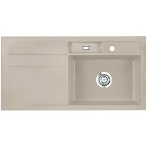 Systemceram Keradomo Bela 100 Einbauspüle rechts mit Handbetätigung, inkl. Armaturbohrung