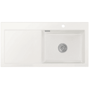 Systemceram Keradomo Mera 100 SL Einbauspüle rechts mit Handbetätigung, inkl. Armaturbohrung