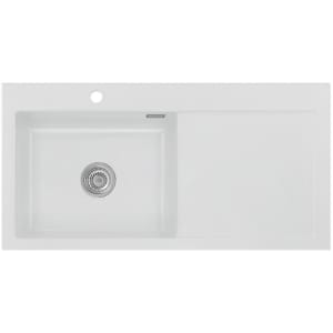 Systemceram Keradomo Mera 100 SL Einbauspüle links mit Handbetätigung, inkl. Armaturbohrung