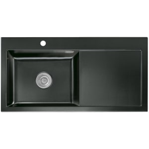 Systemceram Keradomo Mera 100 SL Einbauspüle links mit Handbetätigung, inkl. Armaturbohrung