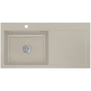 Systemceram Keradomo Mera 100 SL Einbauspüle links mit Excenterbetätigung, inkl. Armaturbohrung
