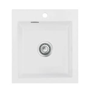 Systemceram Keradomo Mera 46 Einbauspüle mit Handbetätigung, inkl. Armaturbohrung