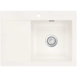 Systemceram Keradomo Mera 70 Einbauspüle rechts mit Handbetätigung, inkl. Armaturbohrung