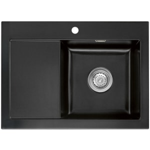 Systemceram Keradomo Mera 70 Einbauspüle rechts mit Excenterbetätigung, inkl. Armaturbohrung