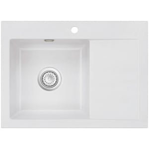 Systemceram Keradomo Mera 70 Einbauspüle links  mit Handbetätigung, inkl. Armaturbohrung