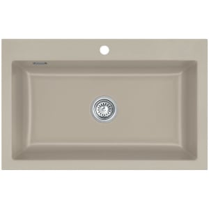 Systemceram Keradomo Mera 80 Einbauspüle mit Excenterbetätigung, inkl. Armaturbohrung