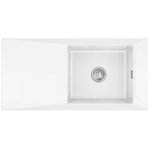 Systemceram Keradomo Siro 100 Einbauspüle reversibel mit Handbetätigung, ohne Hahnlochbohrung