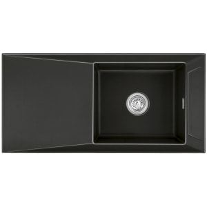 Systemceram Keradomo Siro 100 Einbauspüle reversibel mit Handbetätigung, ohne Hahnlochbohrung