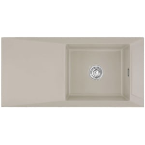 Systemceram Keradomo Siro 100 Einbauspüle reversibel mit Excenterbetätigung, ohne Hahnlochbohrung