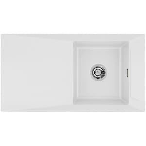 Systemceram Keradomo Siro 90 Einbauspüle mit Excenterbetätigung, ohne Hahnlochbohrung