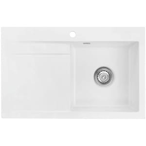 Systemceram Keradomo Stema 80 Einbauspüle rechts mit Handbetätigung, inkl. Armaturbohrung