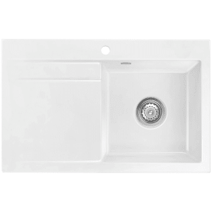 Systemceram Keradomo Stema 80 Einbauspüle rechts mit Excenterbetätigung, inkl. Armaturbohrung