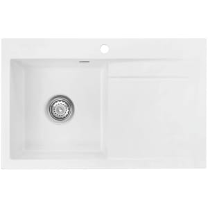 Systemceram Keradomo Stema 80 Einbauspüle links mit Excenterbetätigung, inkl. Armaturbohrung