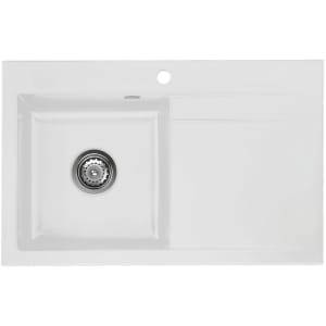 Systemceram Keradomo Stema 80 Einbauspüle links mit Excenterbetätigung, inkl. Armaturbohrung