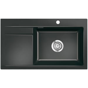 Systemceram Keradomo Stema 86 SL Einbauspüle rechts mit Handbetätigung, inkl. Armaturbohrung