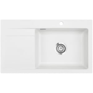 Systemceram Keradomo Stema 86 SL Einbauspüle rechts mit Excenterbetätigung, inkl. Armaturbohrung