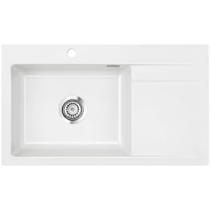 Systemceram Keradomo Stema 86 SL Einbauspüle links mit Handbetätigung, inkl. Armaturbohrung