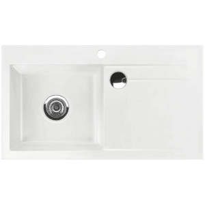 Systemceram Keradomo Stema 90 Einbauspüle links mit Handbetätigung, inkl. Armaturbohrung