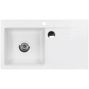 Systemceram Keradomo Stema 90 Einbauspüle links mit Handbetätigung, inkl. Armaturbohrung