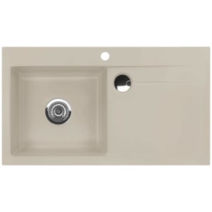Systemceram Keradomo Stema 90 Einbauspüle links mit Excenterbetätigung, inkl. Armaturbohrung