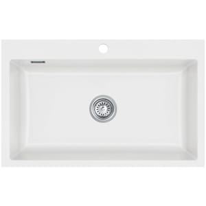 Systemceram Keradomo Mera 80 F Spüle für flächenbündigen Einbau mit Handbetätigung, inkl. Armaturbohrung