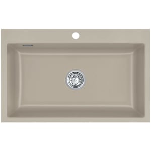 Systemceram Keradomo Mera 80 F Spüle für flächenbündigen Einbau mit Excenterbetätigung, inkl. Armaturbohrung