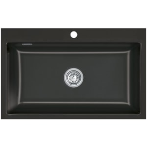 Systemceram Keradomo Mera 80 F Spüle für flächenbündigen Einbau mit Excenterbetätigung, inkl. Armaturbohrung