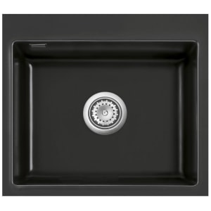 Systemceram Keradomo Mera 57 F Spüle für flächenbündigen Einbau mit Handbetätigung, ohne Hahnlochbohrung