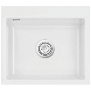 Systemceram Keradomo Mera 57 F Spüle für flächenbündigen Einbau mit Excenterbetätigung, ohne Hahnlochbohrung