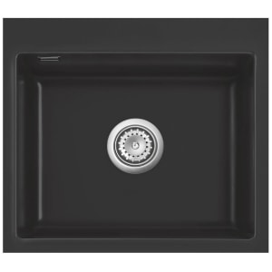 Systemceram Keradomo Mera 57 F Spüle für flächenbündigen Einbau mit Excenterbetätigung, ohne Hahnlochbohrung