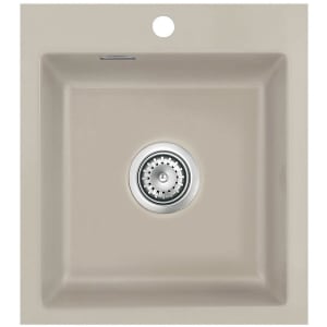 Systemceram Keradomo Mera 46 F Spüle für flächenbündigen Einbau mit Excenterbetätigung, inkl. Armaturbohrung