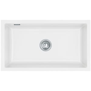 Systemceram Keradomo Mera 80 F/o Spüle für flächenbündigen Einbau mit Handbetätigung, ohne Hahnlochbohrung