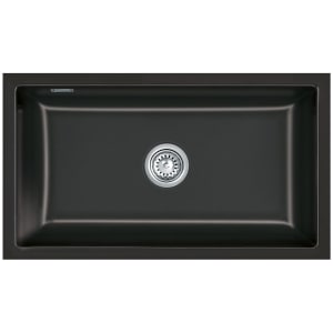 Systemceram Keradomo Mera 80 F/o Spüle für flächenbündigen Einbau mit Handbetätigung, ohne Hahnlochbohrung