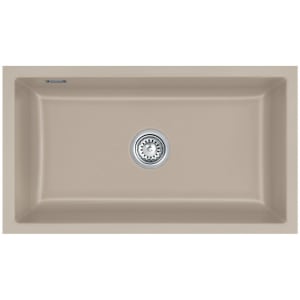 Systemceram Keradomo Mera 80 F/o Spüle für flächenbündigen Einbau mit Excenterbetätigung, ohne Hahnlochbohrung