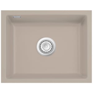 Systemceram Keradomo Mera 57 F/o Spüle für flächenbündigen Einbau mit Excenterbetätigung, ohne Hahnlochbohrung