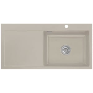 Systemceram Keradomo Mera 100 SL/ F Spüle rechts für flächenbündigen Einbau mit Handbetätigung, inkl. Armaturbohrung