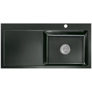 Systemceram Keradomo Mera 100 SL/ F Spüle rechts für flächenbündigen Einbau mit Excenterbetätigung, inkl. Armaturbohrung