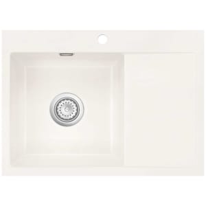 Systemceram Keradomo Mera 70 F Spüle links für flächenbündigen Einbau mit Handbetätigung, inkl. Armaturbohrung