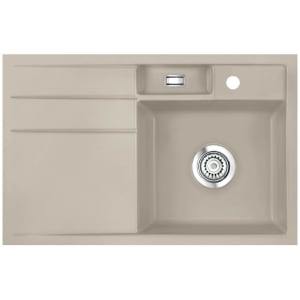 Systemceram Keradomo Bela 78 F Spüle rechts für flächenbündigen Einbau mit Handbetätigung, inkl. Armaturbohrung