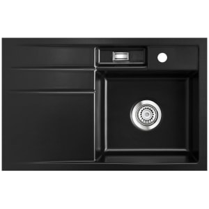 Systemceram Keradomo Bela 78 F Spüle rechts für flächenbündigen Einbau mit Handbetätigung, inkl. Armaturbohrung