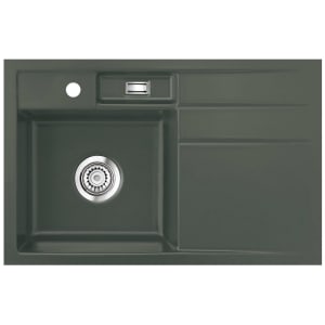 Systemceram Keradomo Bela 78 F Spüle links für flächenbündigen Einbau mit Excenterbetätigung, inkl. Armaturbohrung