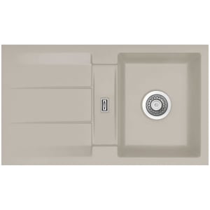 Systemceram Keradomo Genea 87 F Spüle reversibel für flächenbündigen Einbau mit Handbetätigung, ohne Hahnlochbohrung