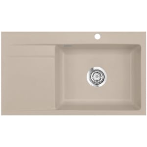 Systemceram Keradomo Stema 86 SL/ F Spüle rechts für flächenbündigen Einbau mit Handbetätigung, inkl. Armaturbohrung