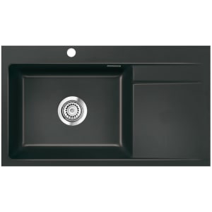 Systemceram Keradomo Stema 86 SL/ F Spüle links für flächenbündigen Einbau mit Excenterbetätigung, inkl. Armaturbohrung